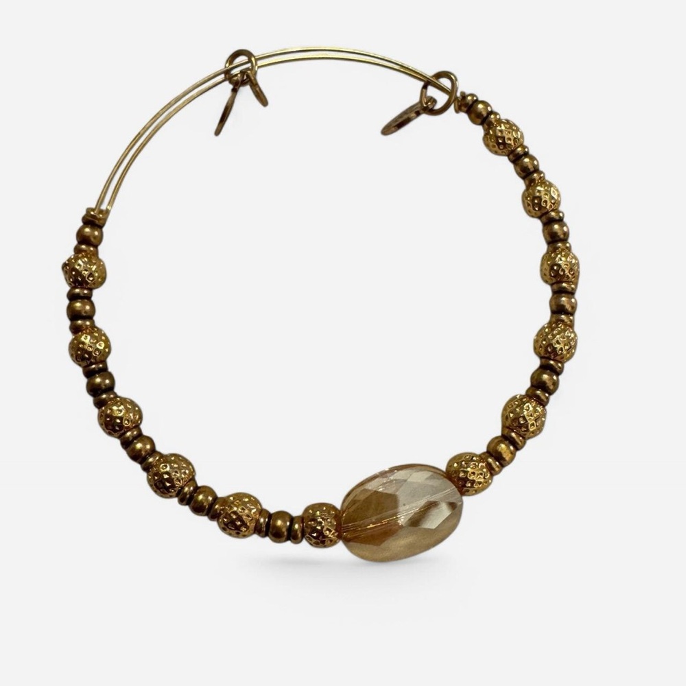 Alex and Ani champagne Gold Beaded Bracelet ⭐️